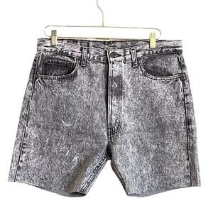 Vintage‎ Levi Black Acid Wash Women's Jean Shorts SZ 36/14 Western Denim